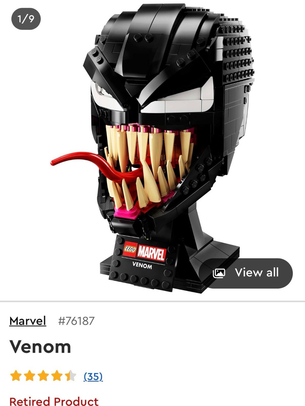 Brand New LEGO Venom Head #76188 - Picture 5 of 6